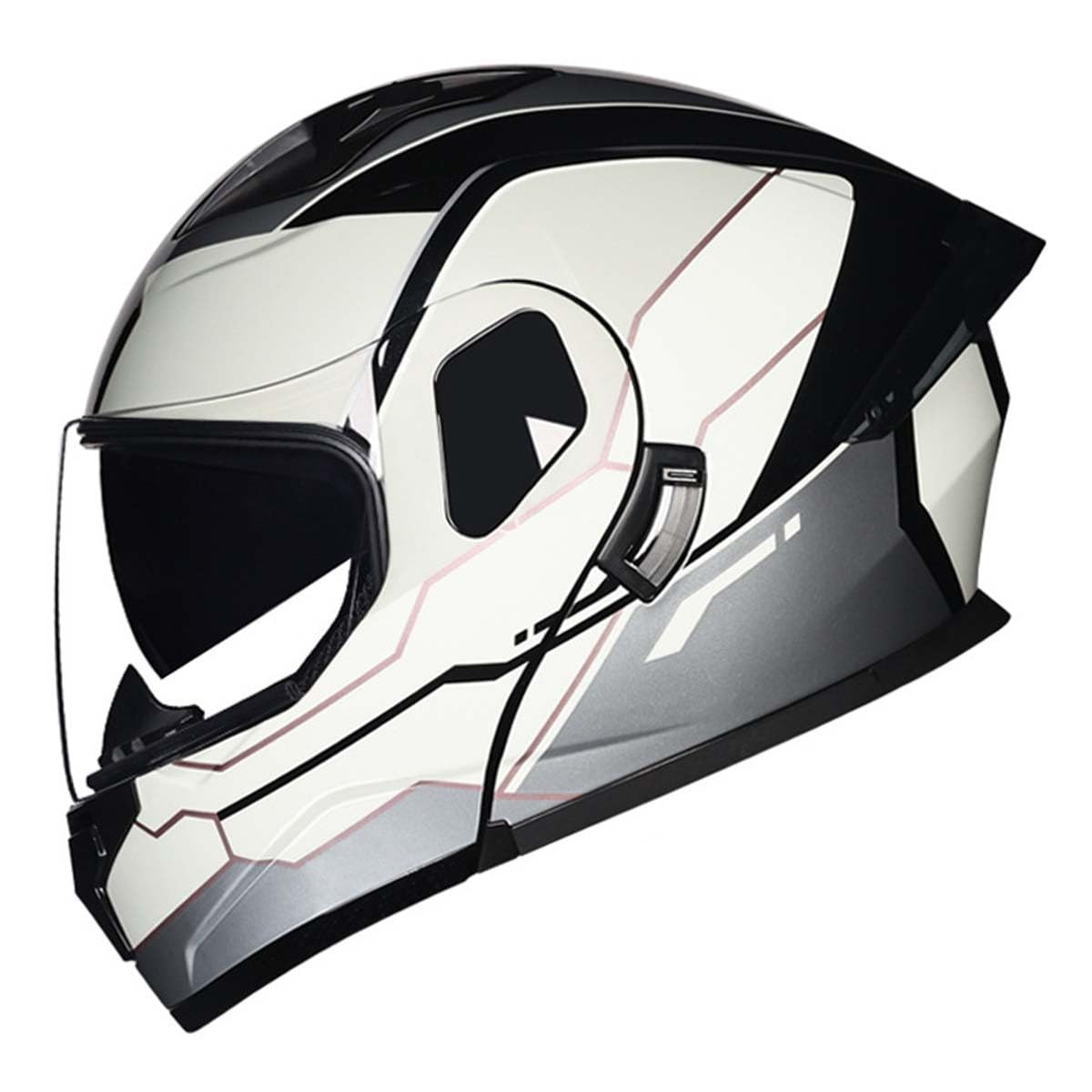 Motorradhelm Motorrad Klapphelm Modularer Helm Mit Doppelvisier Rollerhelm Vollvisierhelm Für Erwachsene Männer Frauen DOT/ECE Zertifiziert Integralhelm Sturzhelm 20,L:59-60CM von QAZXCVB