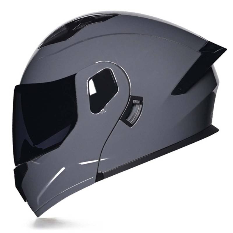 Motorradhelm Motorrad Klapphelm Modularer Helm Mit Doppelvisier Rollerhelm Vollvisierhelm Für Erwachsene Männer Frauen DOT/ECE Zertifiziert Integralhelm Sturzhelm 4,L:59-60CM von QAZXCVB