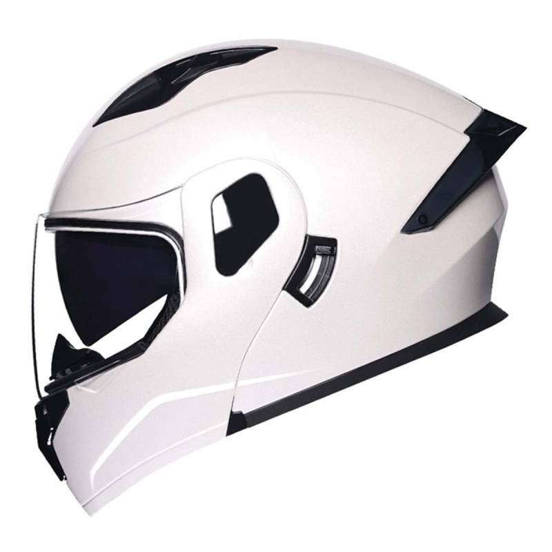 Motorradhelm Motorrad Klapphelm Modularer Helm Mit Doppelvisier Rollerhelm Vollvisierhelm Für Erwachsene Männer Frauen DOT/ECE Zertifiziert Integralhelm Sturzhelm 7,L:59-60CM von QAZXCVB