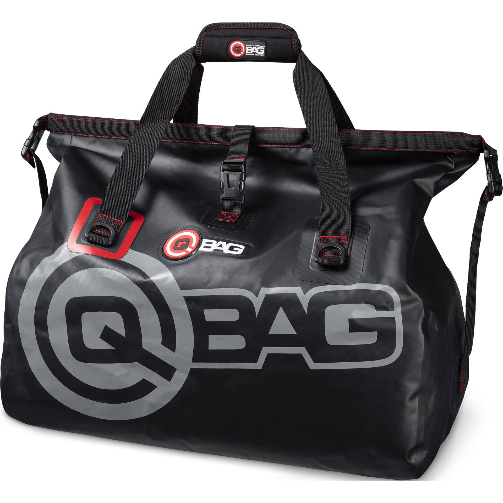 QBag Motorrad Hecktasche - wasserdichte Duffle Bag mit 50l Stauraum, Schwarz/Grau von QBAG