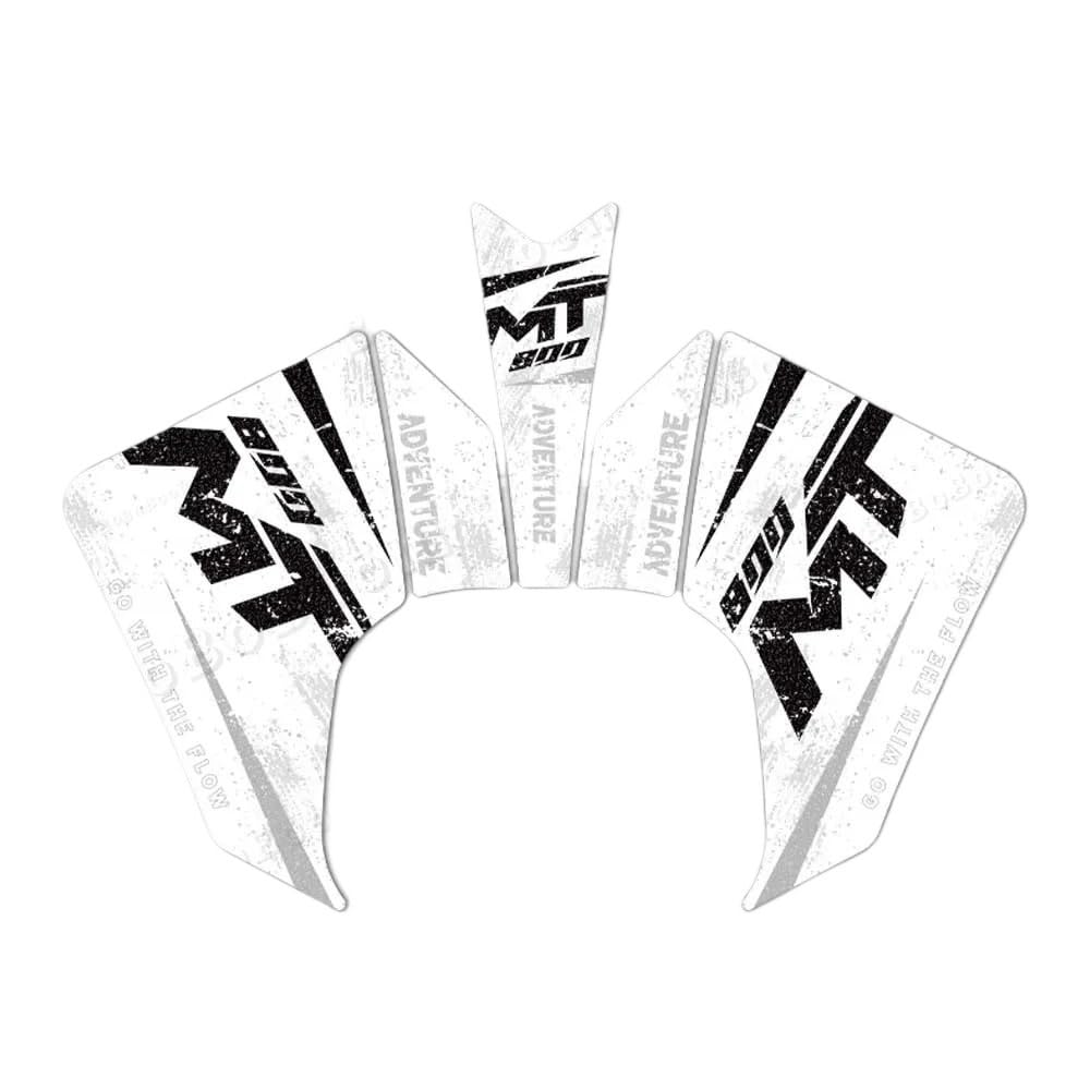 Motorrad Tankschutz Pad Motorrad Frosted Kraftstoff Tank Pad Schutz Aufkleber Knie Grip Traktion Decals Accessori Set Für CFMoto 800 MT 800mt 22-24 von QBCFDNTPS