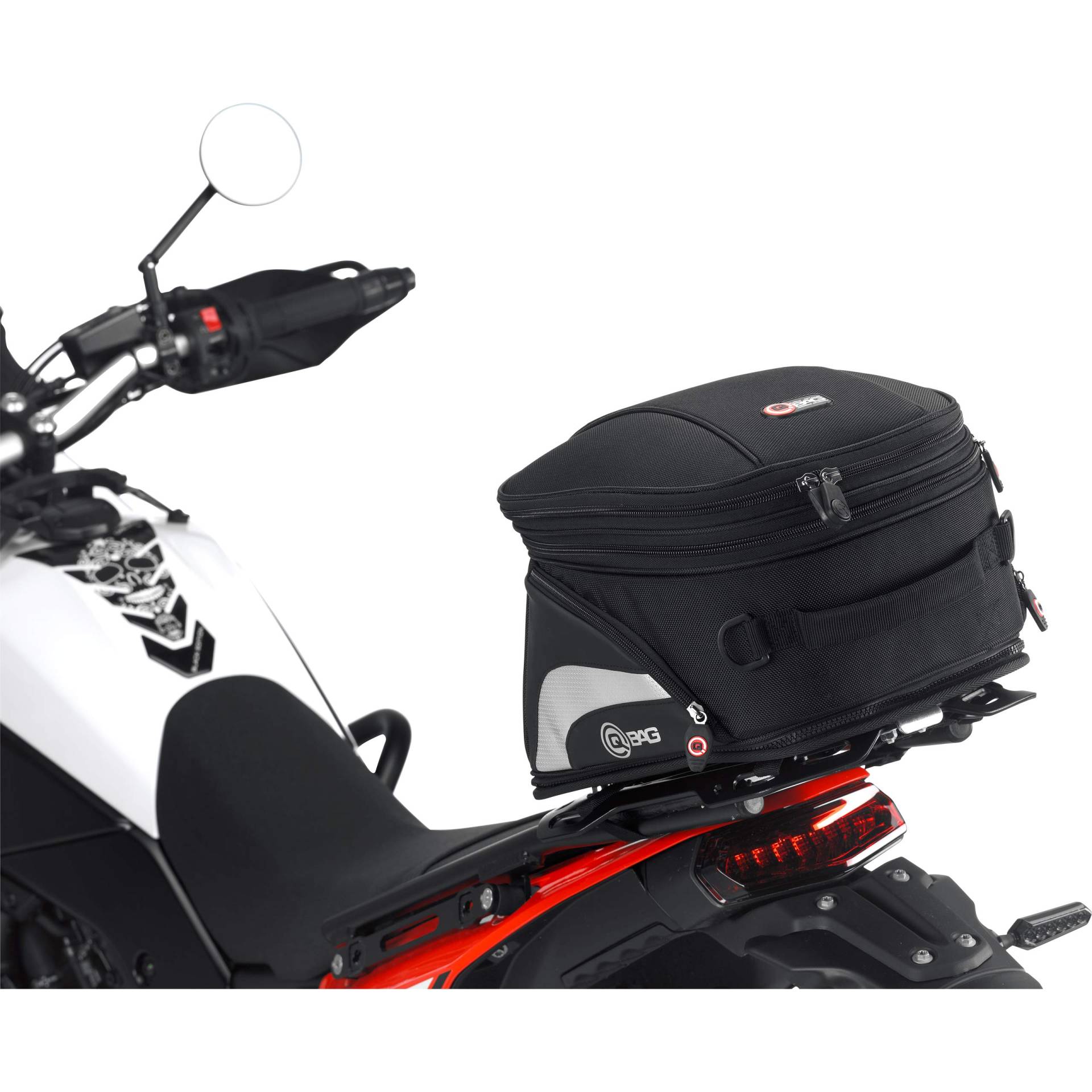 QBag Hecktasche Motorrad Motorradtasche Hecktasche ST07 abnehmbar 10-16 Liter Stauraum, Unisex, Multipurpose, Sommer, Nylon, schwarz von QBAG