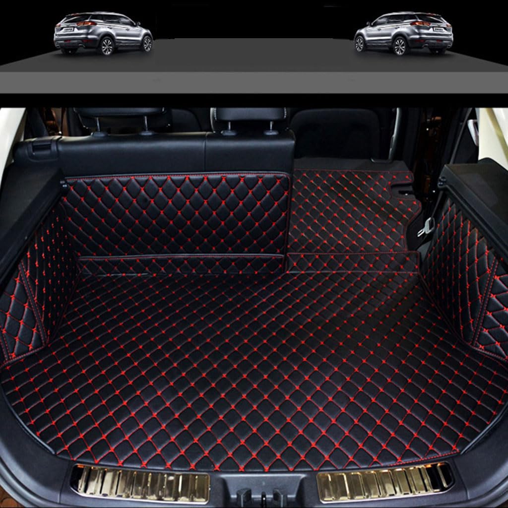 All Inclusive Kofferraummatte für Subaru Forester 2009-2013,Kofferraumwanne Antirutschmatte Auto Leder Wasserdichtes Kratzfest Innere Zubehör,A2-Black and red line von QCCDLBSD