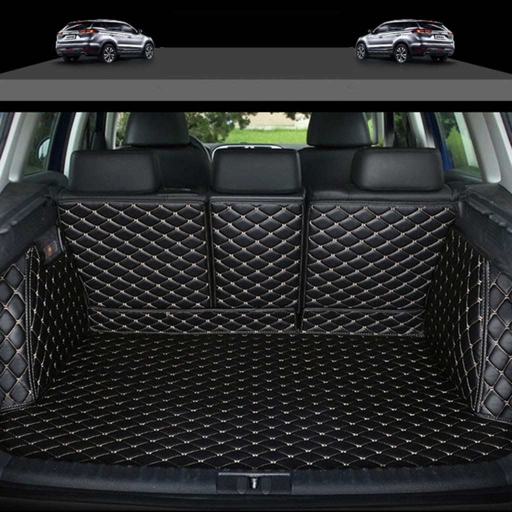 All Inclusive Kofferraummatte für Toyota 4Runner 5seats 2010-2014,Kofferraumwanne Antirutschmatte Auto Leder Wasserdichtes Kratzfest Innere Zubehör,A1-Black and Rice line von QCCDLBSD