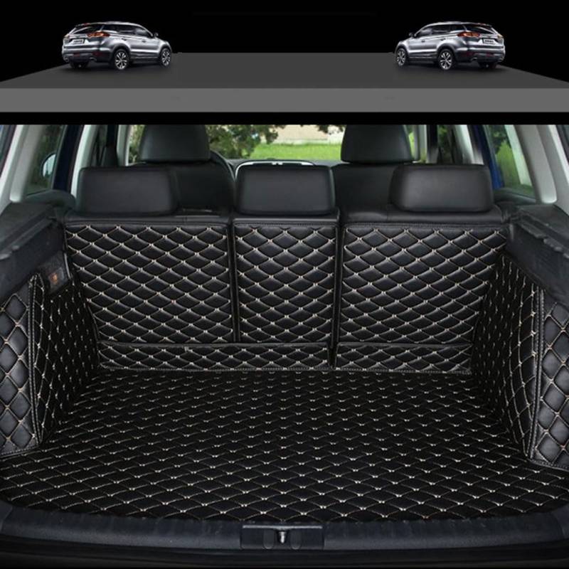 All Inclusive Kofferraummatte für Toyota 4Runner 7seats 2010-2014,Kofferraumwanne Antirutschmatte Auto Leder Wasserdichtes Kratzfest Innere Zubehör,A1-Black and Rice line von QCCDLBSD