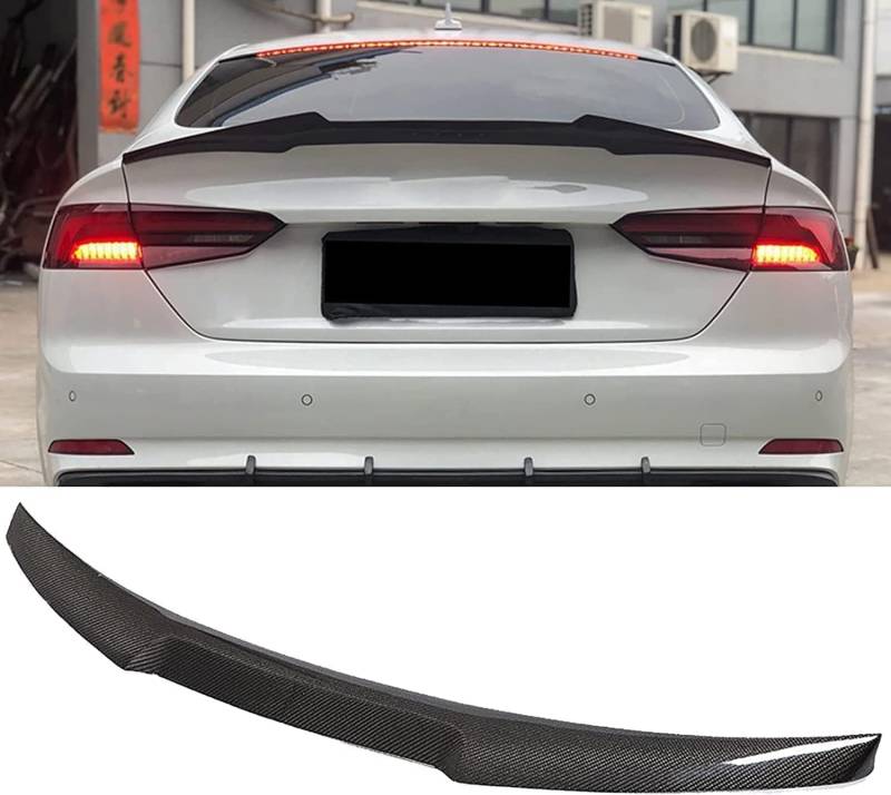 Auto Heckspoiler Spoiler für Audi A5 S Line S5 Sedan 2017 2018 2019, Auto Kofferraumspoiler Heckflügel, Kofferraumlippe Spoiler Dachspoiler Heckspoiler Flügellippe Auto Zubehör von QCHIAN