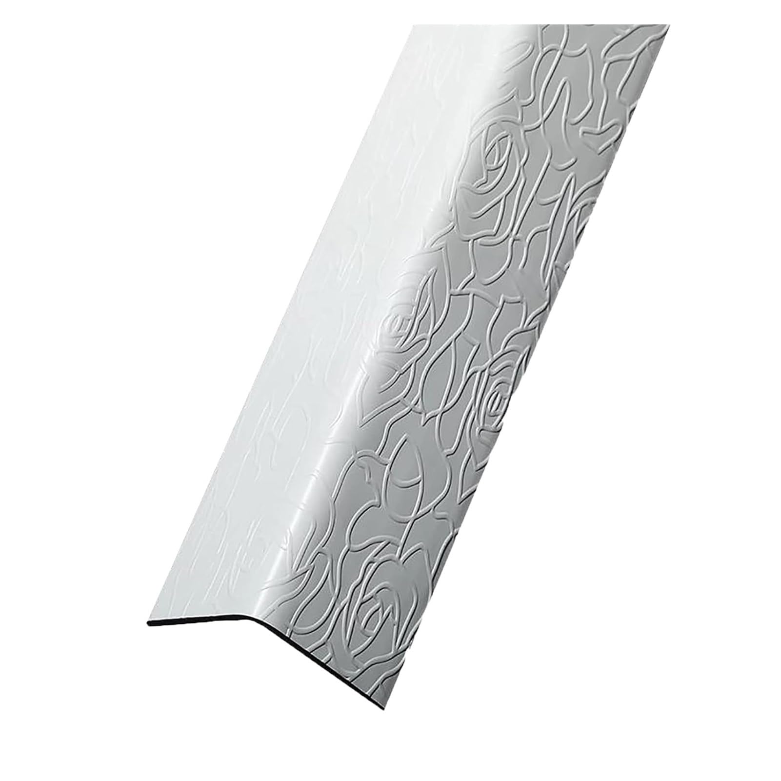 Eckenschutzwand Eckenschutzwand PVC-Eckschutz, Kantenschutz, Eckkanten-Zierstreifen, selbstklebender Schutzwinkel for Schränke mit Keramikfliesen und Tapeten(White Rose,100x3.6cm) von QCKNKMGG