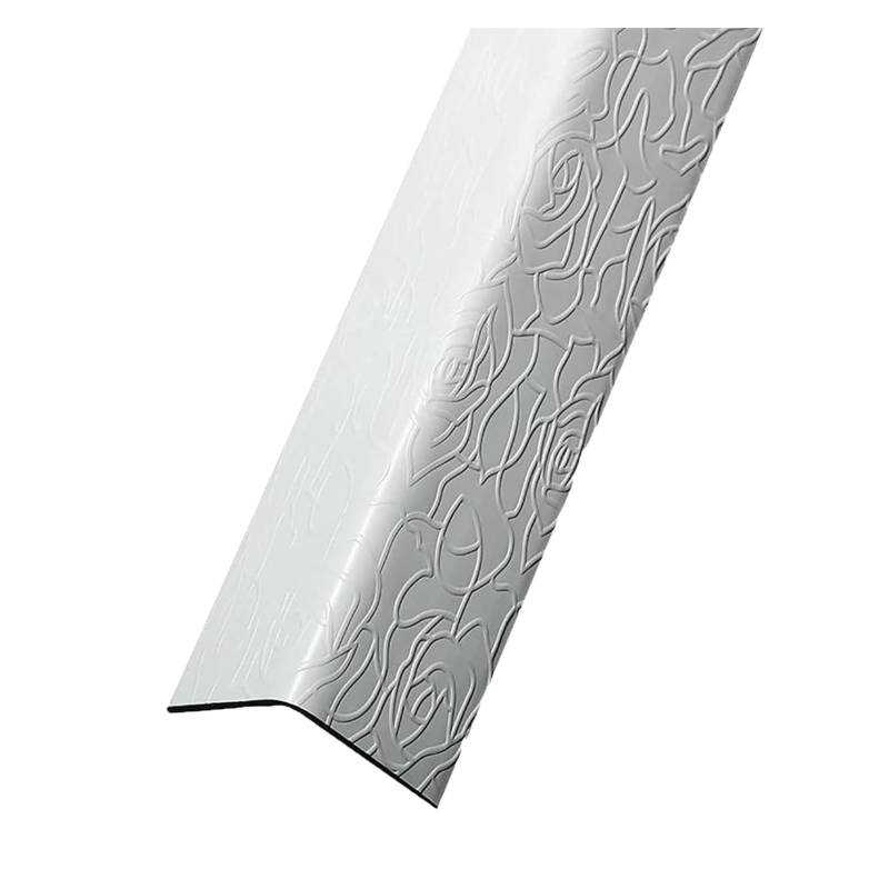 Eckenschutzwand Eckenschutzwand PVC-Eckschutz, Kantenschutz, Eckkanten-Zierstreifen, selbstklebender Schutzwinkel for Schränke mit Keramikfliesen und Tapeten(White Rose,110x3.6cm) von QCKNKMGG