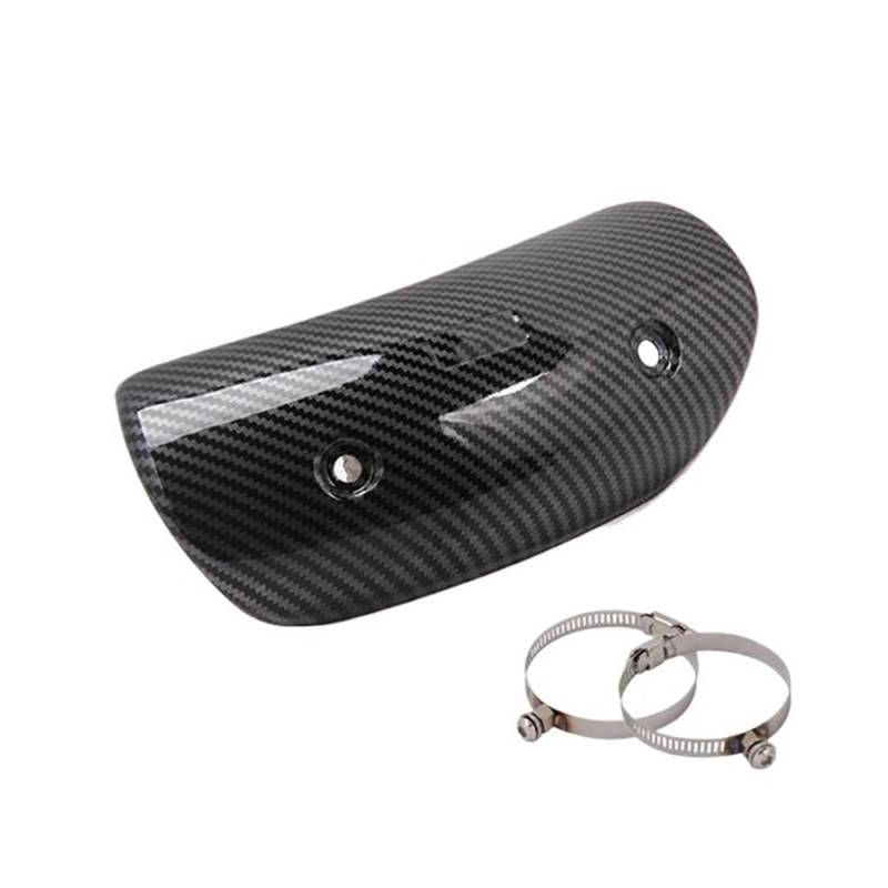 Motorrad Hitzeschutz, Schalldämpfer Hitzeschild， Universal Motorrad Pit Bike Auspuffrohr Schutz Hitzeschild Abdeckung Anti-verbrühungen Abdeckung Zubehör(Colori) von QCKNKMGG