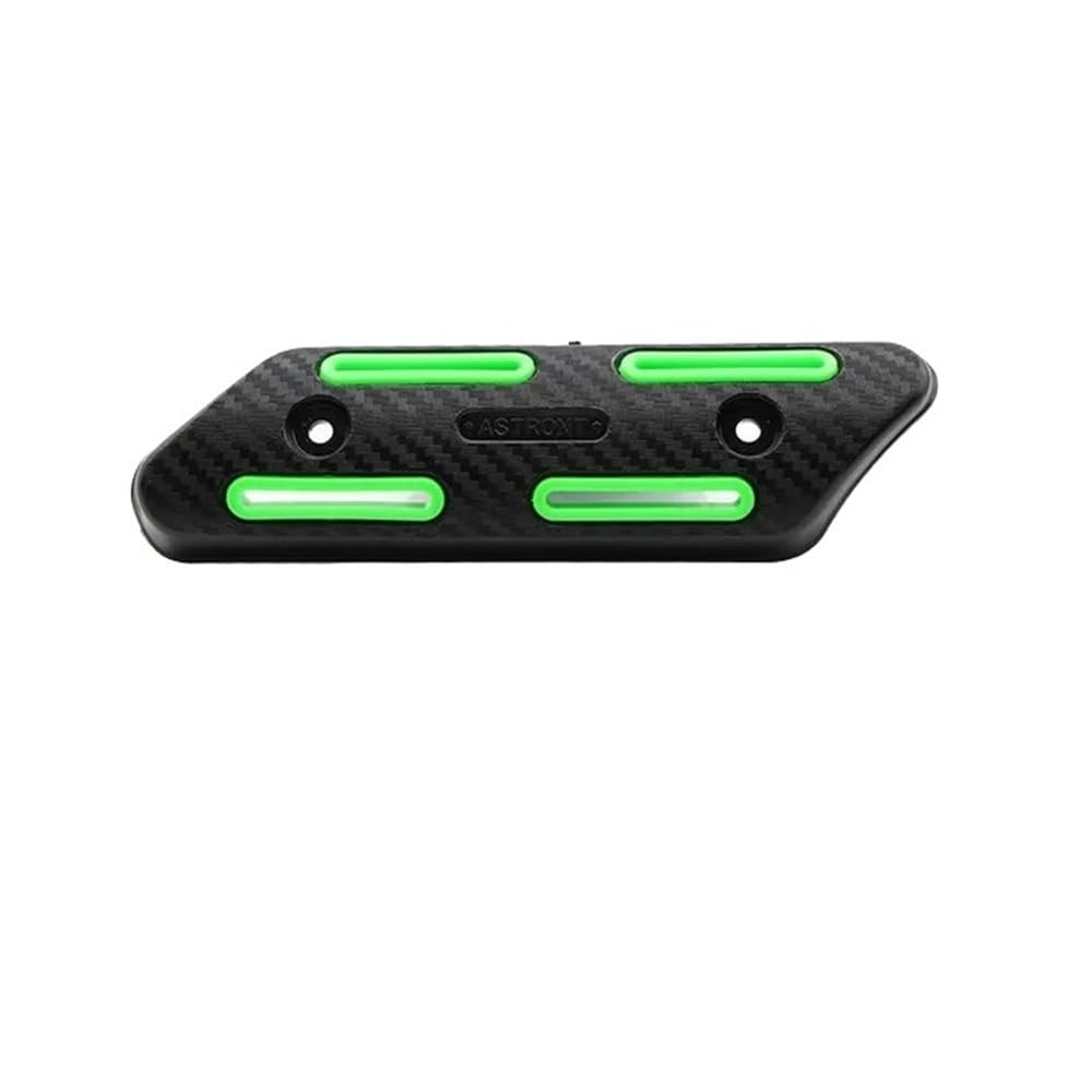 Motorrad Hitzeschutz, Schalldämpfer Hitzeschild， Universeller Motorrad-Auspuffrohr-Hitzeschild-Abdeckungsschutz(Green) von QCKNKMGG