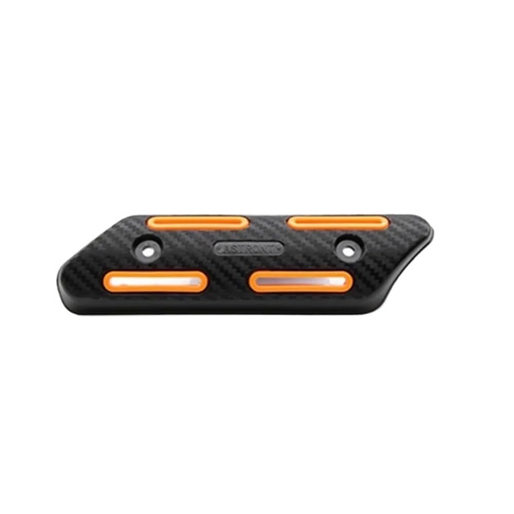 Motorrad Hitzeschutz, Schalldämpfer Hitzeschild， Universeller Motorrad-Auspuffrohr-Hitzeschild-Abdeckungsschutz(Orange) von QCKNKMGG