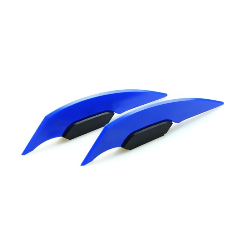 Panzer-Schutz-Papier, Tank-Papier, 1 Paar Universal Motorrad Winglet Aerodynamischer Spoiler Dynamischer Flügel Dekoration Aufkleber for Motorrad Roller Motorrad Winglet(Blue) von QCKNKMGG