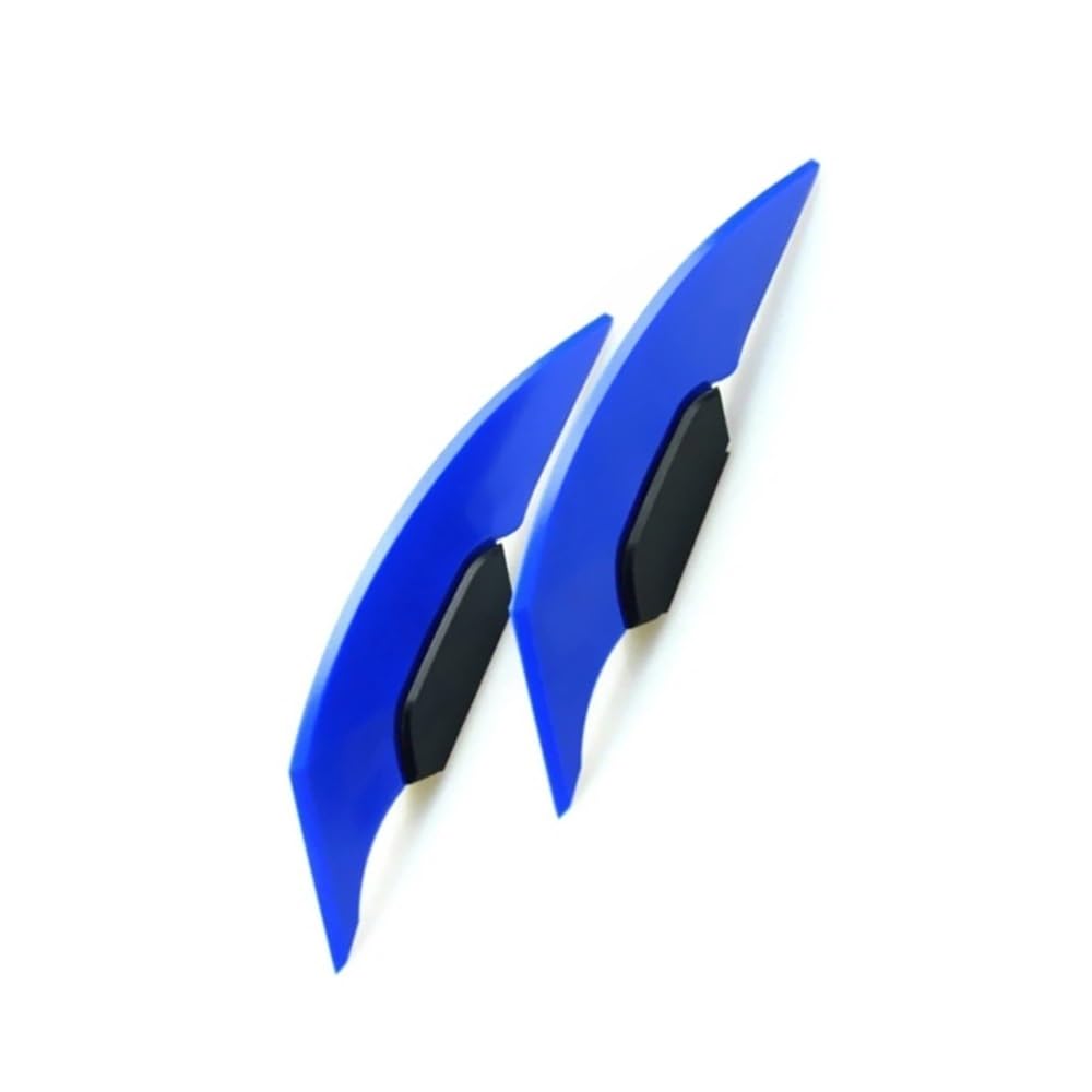 Panzer-Schutz-Papier, Tank-Papier, 1 Paar Universal Motorrad Winglet Aerodynamischer Spoiler Dynamischer Flügel Dekoration Aufkleber for Motorrad Roller Motorrad Winglet(Blue) von QCKNKMGG