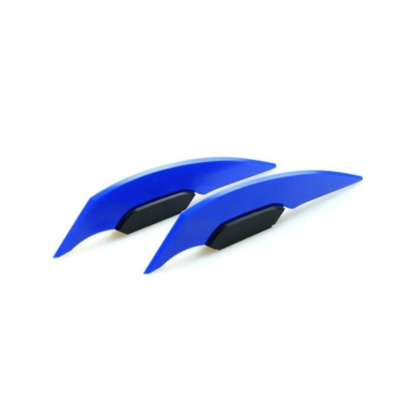 Panzer-Schutz-Papier, Tank-Papier, 1 Paar Universal Motorrad Winglet Aerodynamischer Spoiler Dynamischer Flügel Dekoration Aufkleber for Motorrad Roller Motorrad Winglet(Blue) von QCKNKMGG