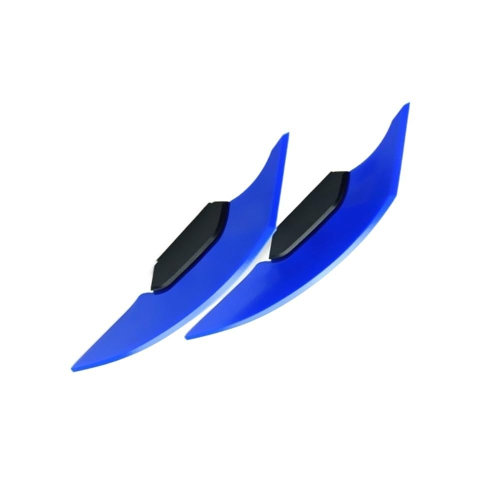 Panzer-Schutz-Papier, Tank-Papier, 1 Paar Universal Motorrad Winglet Aerodynamischer Spoiler Dynamischer Flügel Dekoration Aufkleber for Motorrad Roller Motorrad Winglet(Blue) von QCKNKMGG