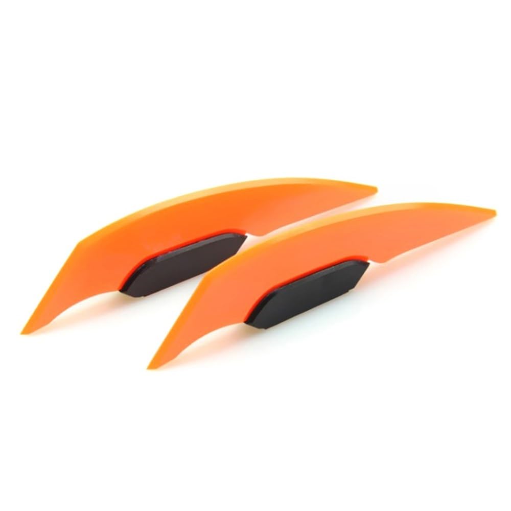 Panzer-Schutz-Papier, Tank-Papier, 1 Paar Universal Motorrad Winglet Aerodynamischer Spoiler Dynamischer Flügel Dekoration Aufkleber for Motorrad Roller Motorrad Winglet(Orange) von QCKNKMGG