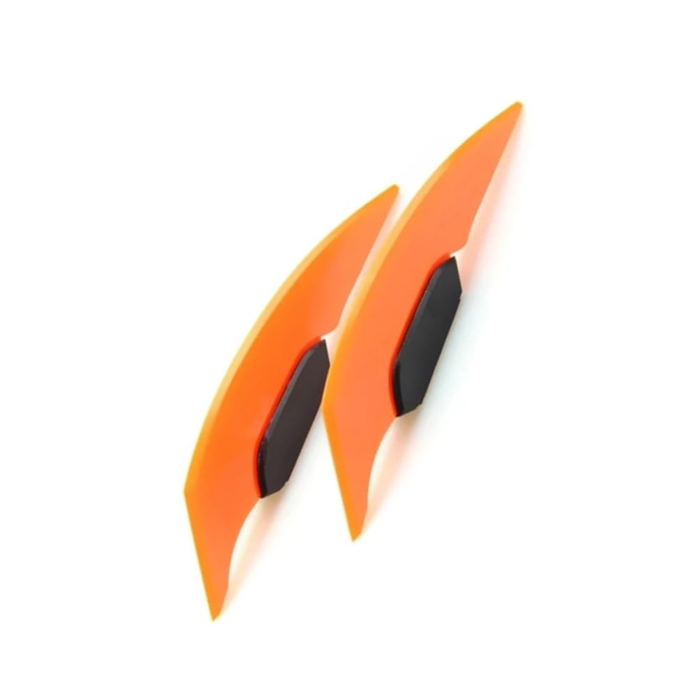 Panzer-Schutz-Papier, Tank-Papier, 1 Paar Universal Motorrad Winglet Aerodynamischer Spoiler Dynamischer Flügel Dekoration Aufkleber for Motorrad Roller Motorrad Winglet(Orange) von QCKNKMGG