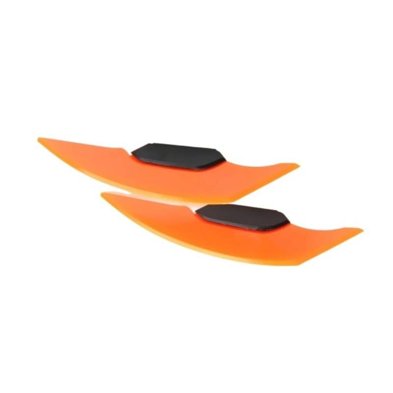 Panzer-Schutz-Papier, Tank-Papier, 1 Paar Universal Motorrad Winglet Aerodynamischer Spoiler Dynamischer Flügel Dekoration Aufkleber for Motorrad Roller Motorrad Winglet(Orange) von QCKNKMGG