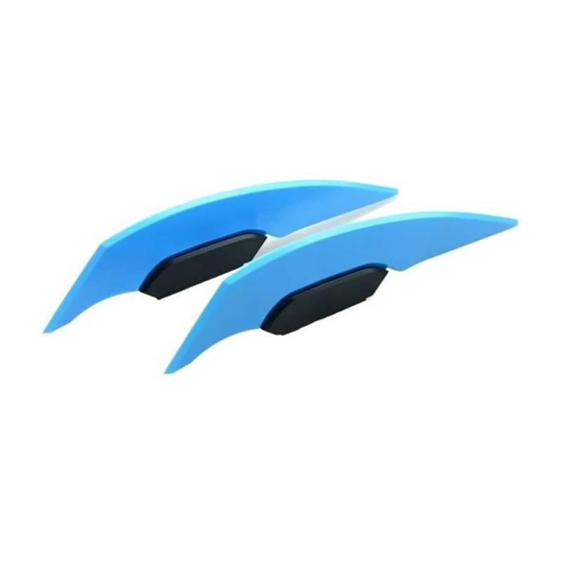 Panzer-Schutz-Papier, Tank-Papier, 1 Paar Universal Motorrad Winglet Aerodynamischer Spoiler Flügel Motorrad Dekoration Aufkleber for Motorrad Roller Motorrad Winglet(Blue 01) von QCKNKMGG