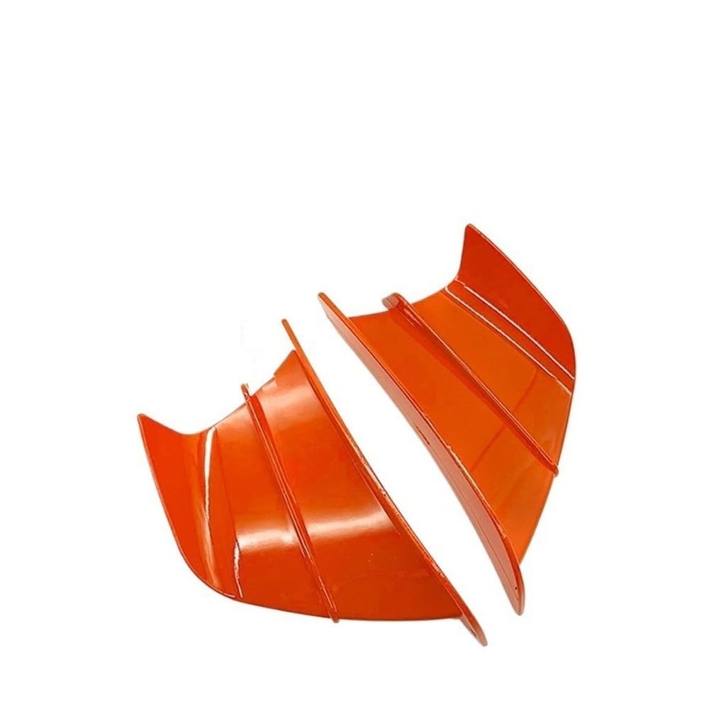 Panzer-Schutz-Papier, Tank-Papier, Motorrad-Winglet, aerodynamisches Flügel-Set, Spoiler-Flügel-Aufkleber, Motorrad-Außen-Styling-Dekoration, Zubehör, Motorrad-Winglet(Orange) von QCKNKMGG