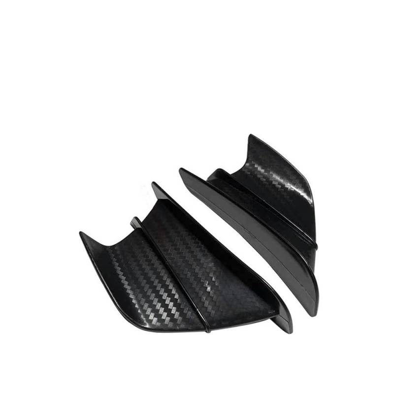 Panzer-Schutz-Papier, Tank-Papier, Universal 2PC Motorrad Winglet Aerodynamische Spoiler Flügel Motorrad Dekoration Aufkleber Motorrad Winglet(Black2) von QCKNKMGG