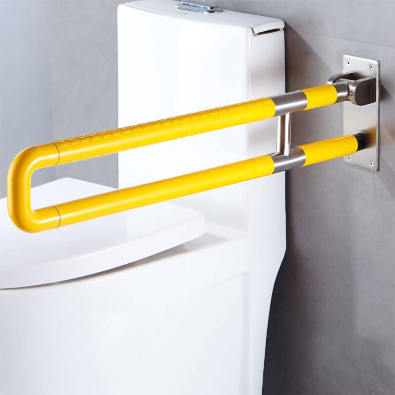 Toilettenrahmen Badezimmer Toilettenhaltegriffe Armlehne for Behinderte und ältere Menschen, zugänglicher Sicherheitshandlauf, Badezimmer-Safet-Unterstützung, 80 cm(70) von QCKNKMGG