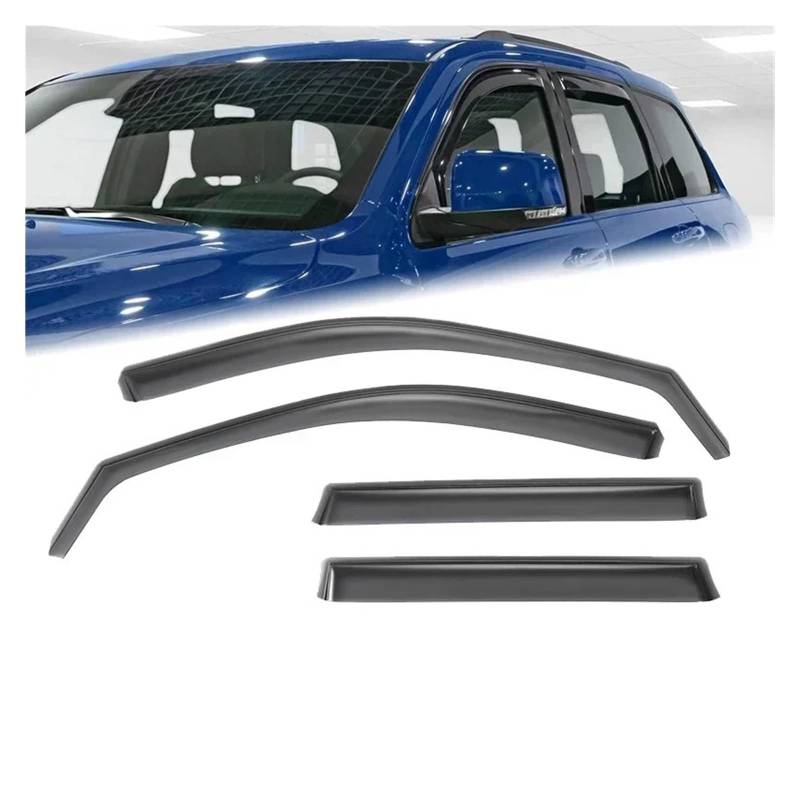 QCUMEWAJ 4 Stück Fenster-Regenmarkisen, Unterstände, Seitenfenster, Sonnenblende, Lüftungsschutz, Deflektor, kompatibel for Jeep Grand Cherokee 2014–2020 von QCUMEWAJ