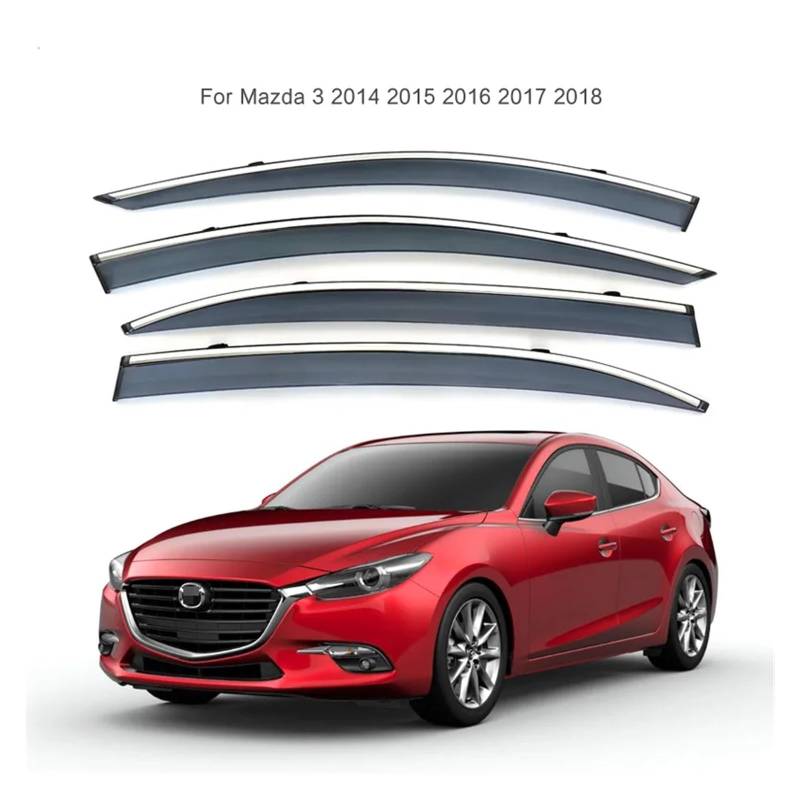 QCUMEWAJ Fenstervisier, Regenschutz, Schutz for Mazda 3 Axela 3 2014 2015 2016 2017 2018 von QCUMEWAJ