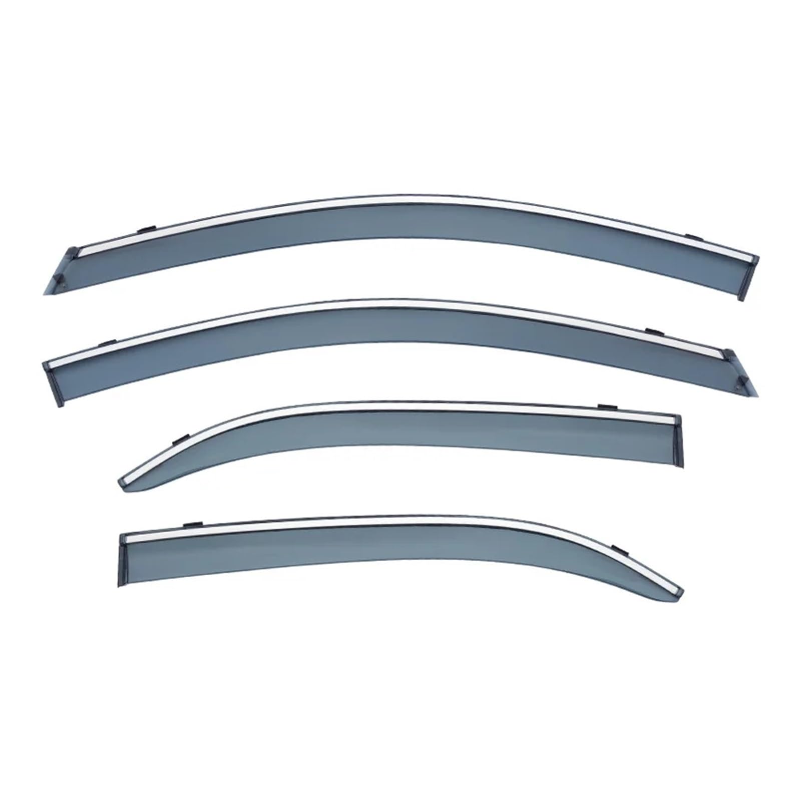 QCUMEWAJ Fenstervisier-Lüftungsblenden, Windabweiser, Visiere, Regenschutz, Visier, kompatibel mit KIA Sephia Pegas Soluto AB 2017–2022+(PS Plating) von QCUMEWAJ