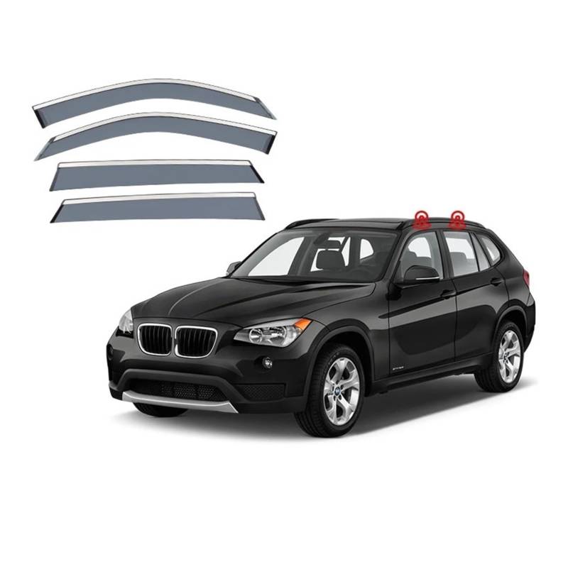 QCUMEWAJ Fenstervisier Windows Regenvisier Visier Sonne Regen Rauch Fenster Wind Kompatibel for BMW X1 2009-2022 E84 F48 F49 Windschutzscheibe Autozubehör(E84 2009-2015) von QCUMEWAJ