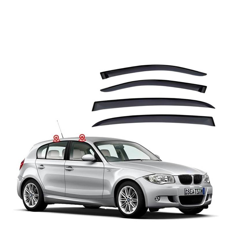 QCUMEWAJ Kompatibel mit BMW 1er-Reihe 2004–2018 E87 F20 F52 Fensterblendenverkleidung, Chrom-Zubehör/Seitenfensterblenden, Türlüftungsblenden, Lüftungsblenden(E87) von QCUMEWAJ