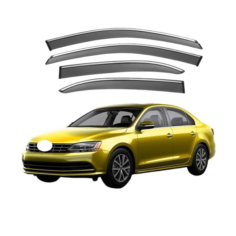 QCUMEWAJ Türvisier, Autofenstervisier, Windabweiser, Visiere, Regenschutz, Schattenvisier, kompatibel mit VW Jetta Overseas Edition MK6 A6 2011-2018 von QCUMEWAJ