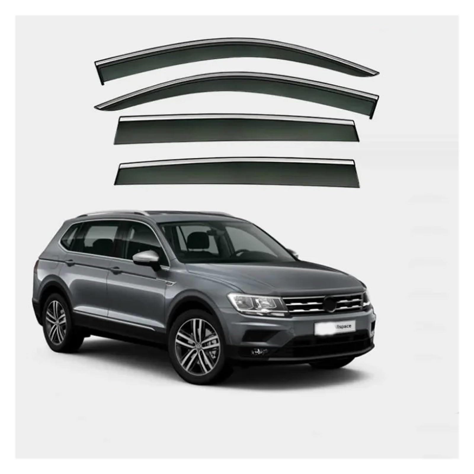 QCUMEWAJ Wetterschutz for Autoseitenfenster, Windabweiser, Markisen und Unterstände, kompatibel mit Tiguan LX 2007 2008 2009 2011 2010 2011 2012 2013–2023(16-23 5Seat MK2 ADBW) von QCUMEWAJ