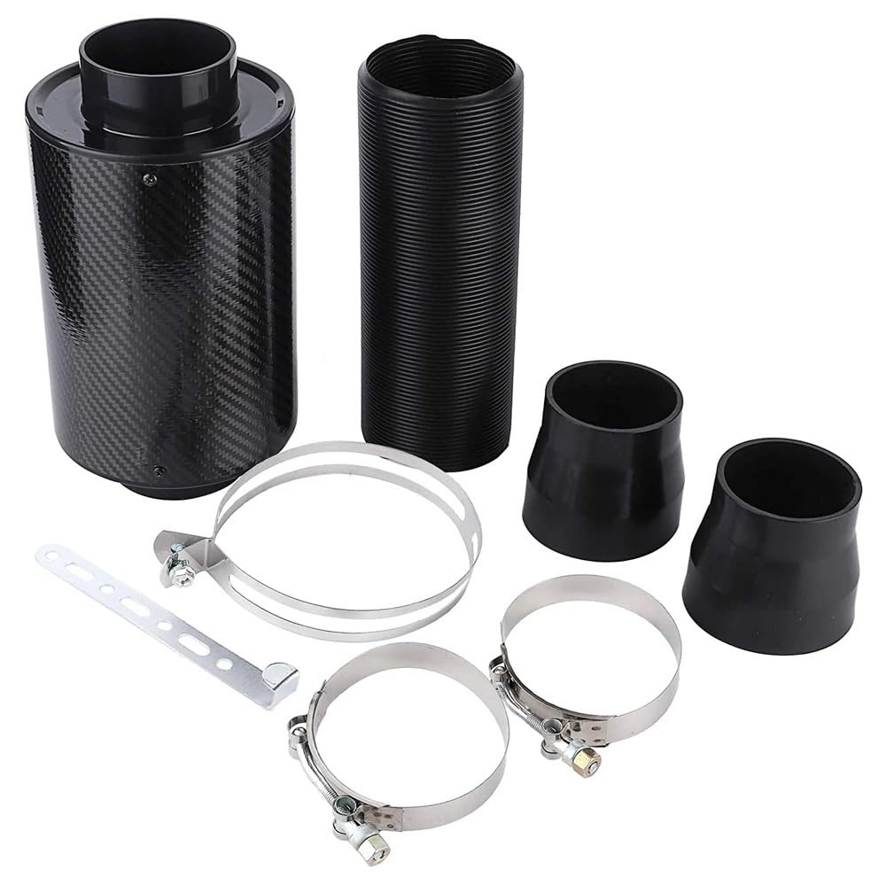 1 Set Universal Auto Kaltluftfilter Feed Geschlossene Intake Induktion Rohr Schlauch Kit Carbon Fibre Luftfilter Adapter Faltenbalg Luftschlauch Schlauch Luftversorgung für von QDEIDEDT