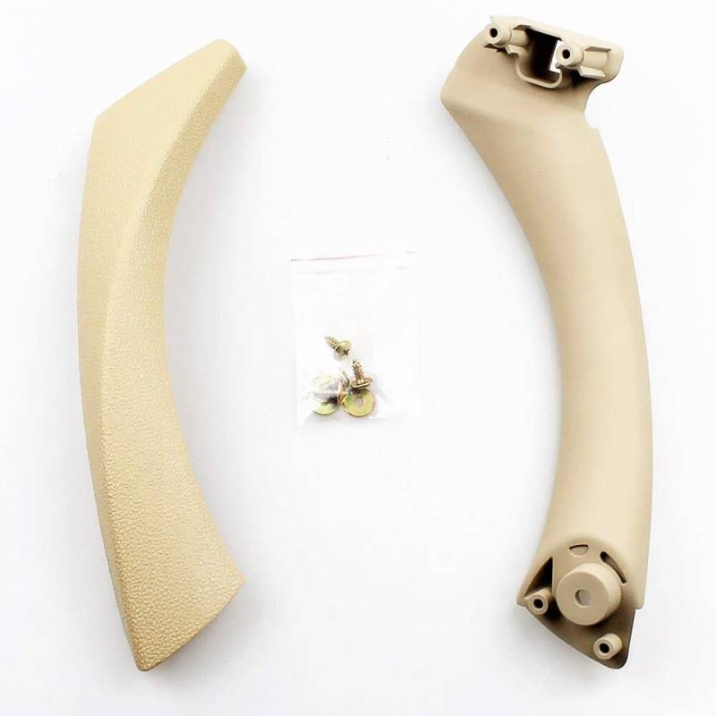 Außengriff Türgriff Vorderer Linker Türgriffe Beige Schwarz Links Rechts Auto Innengriff Innentür Armlehne Panel Pull Trim Abdeckung/Fit for BMW 3 Serie E90 E91 328 330 335 Auto-Außentürgriff(Beige Se von QDEIDEDT