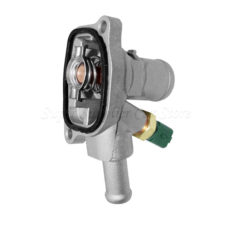 Auto-Thermostat/Passend for Fiat Grande Punto Motorkühlmittelthermostat Autothermostat 55202176 55194029 Autozubehör Thermostat mit Gehäuse und Dichtung von QDEIDEDT