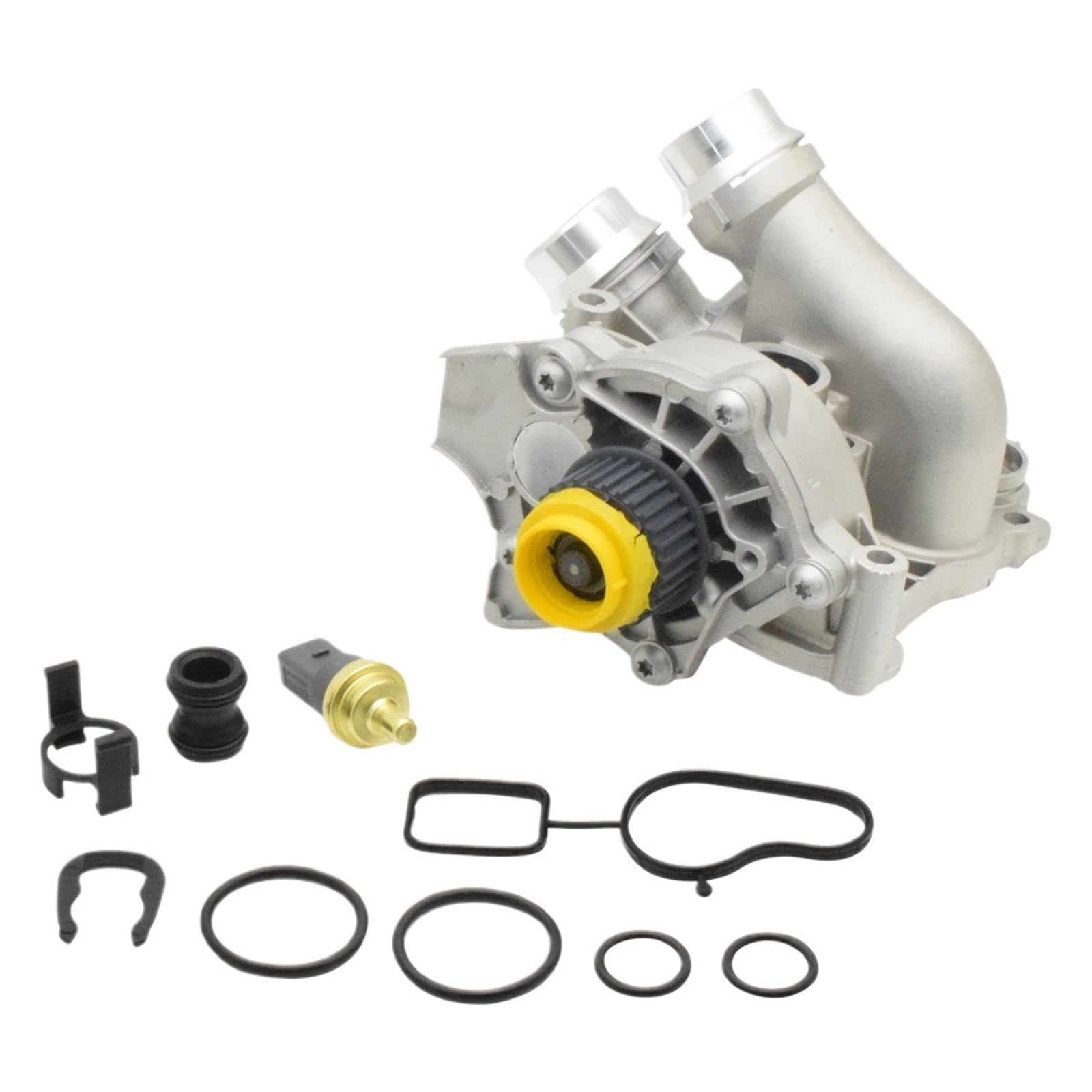 Auto-Thermostat 06H121026 Auto Motor Kühlmittel Wasserpumpe Thermostat Alle Aluminium/Fit for Passat CC Golf Tiguan Jetta Audi A3 A4 a5 Q3 Q5 TT 1,8 T 2,0 T Thermostat mit Gehäuse und Dichtung von QDEIDEDT