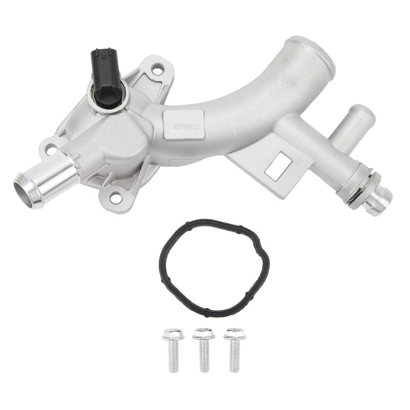 Auto-Thermostat Wasserauslass-Thermostatgehäuse 25193922 Wasserauslass-Frontgehäuse/Passend for Sonic 1.4L 2012 bis 2020 Thermostat mit Gehäuse und Dichtung von QDEIDEDT