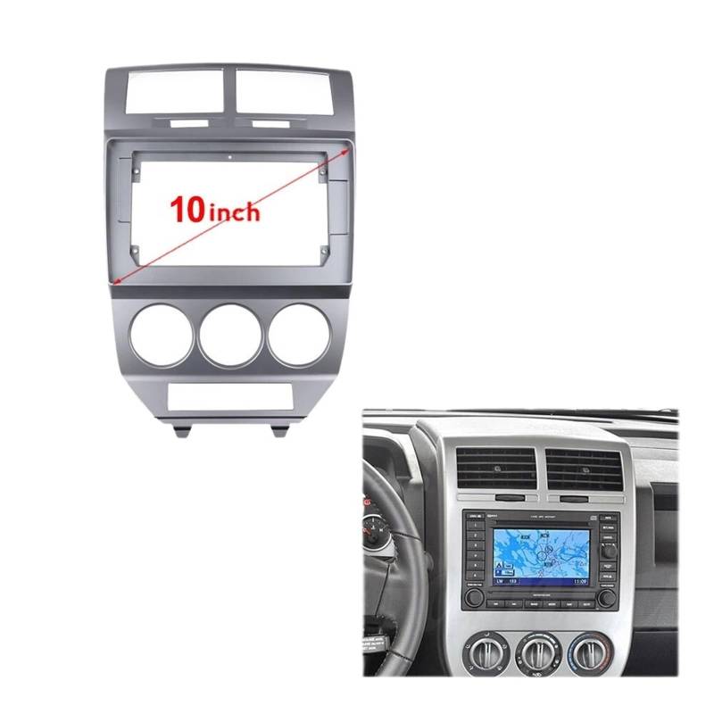 Radio Stereo Panel 10 Zoll/Fit for DODGE CALIBRE 2007 2008 2009 2010 Auto DVD Rahmen Audio Adapter Dash Trim Kits Facia Panel radio Player bildschirm 2 Din von QDEIDEDT