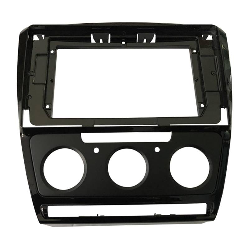 Radio Stereo Panel 2-Din-Auto-DVD-Rahmen, Audio-Einbauadapter, Armaturenbrettverkleidung, 10,1 Zoll, passend for Skoda Octavia 2007–2014, Doppel-Din-Radio-Player(Frame 2007-09-Auto) von QDEIDEDT