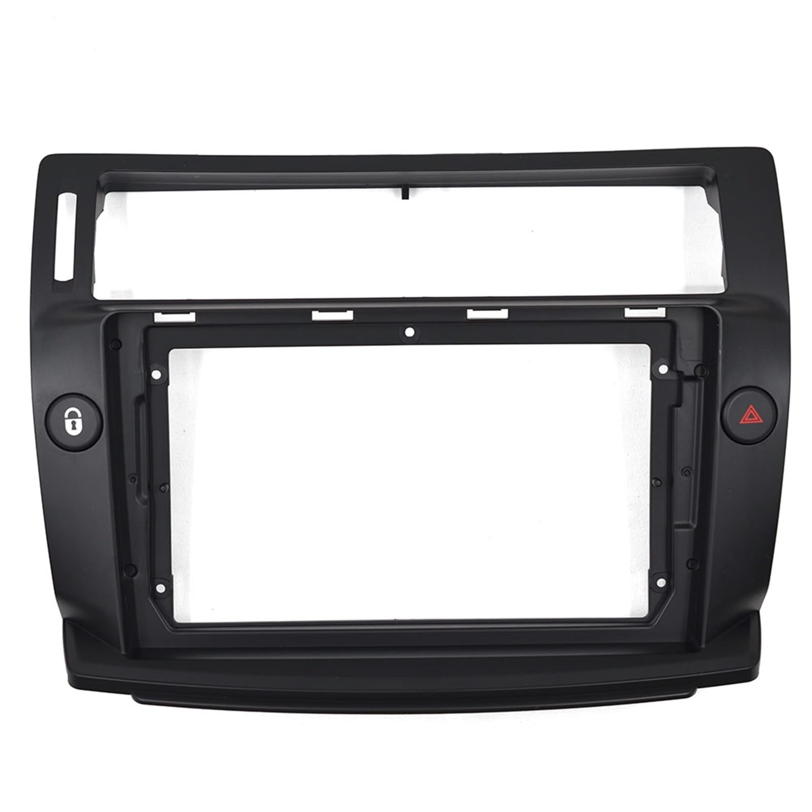 Radio Stereo Panel 2 Din Autoradio Stereo Audioplatte Blendenrahmen/Passend for Citroen C4 Quatre 9 Zoll Großbild Auto Android Player Panel Armaturenbrett-Montagesatz(Black) von QDEIDEDT