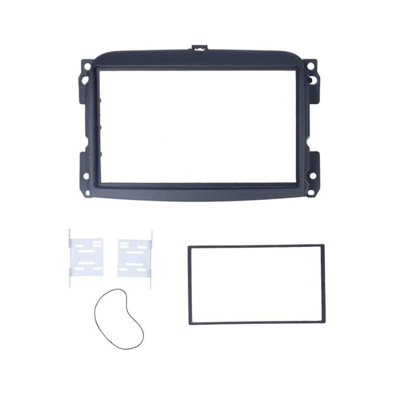 Radio Stereo Panel 2Din Auto Stereo Radio Fascia DVD Audio Navigation Panel Rahmen Trim/Fit for Fiat 500L 2012 2013 2014 2015 von QDEIDEDT