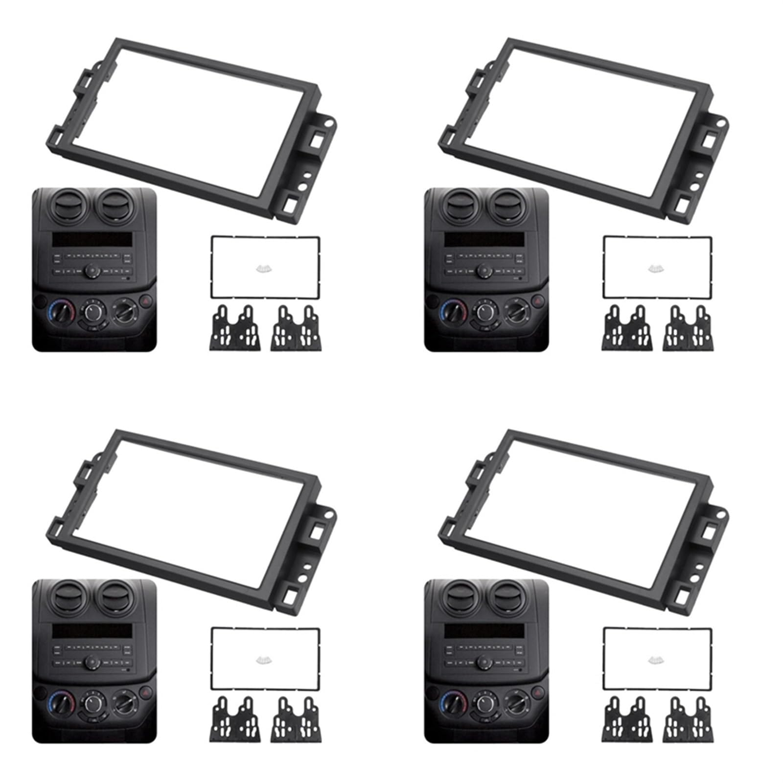 Radio Stereo Panel 4X 2Din Autoradio Fascia CD DVD Audio Armaturenbrett Panel Rahmen/Fit for Chevrolet Captiva/Lova/Gentra/AVEO von QDEIDEDT