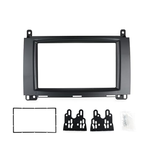 Radio Stereo Panel 7-Zoll-Autoradio-Blende, 2Din-Rahmen, passend for Mercedes Benz B-Klasse, B-Klasse, Viano, Vito, B200 2005–2016, Adapter-Set, Stereo-Panel-Rahmen von QDEIDEDT