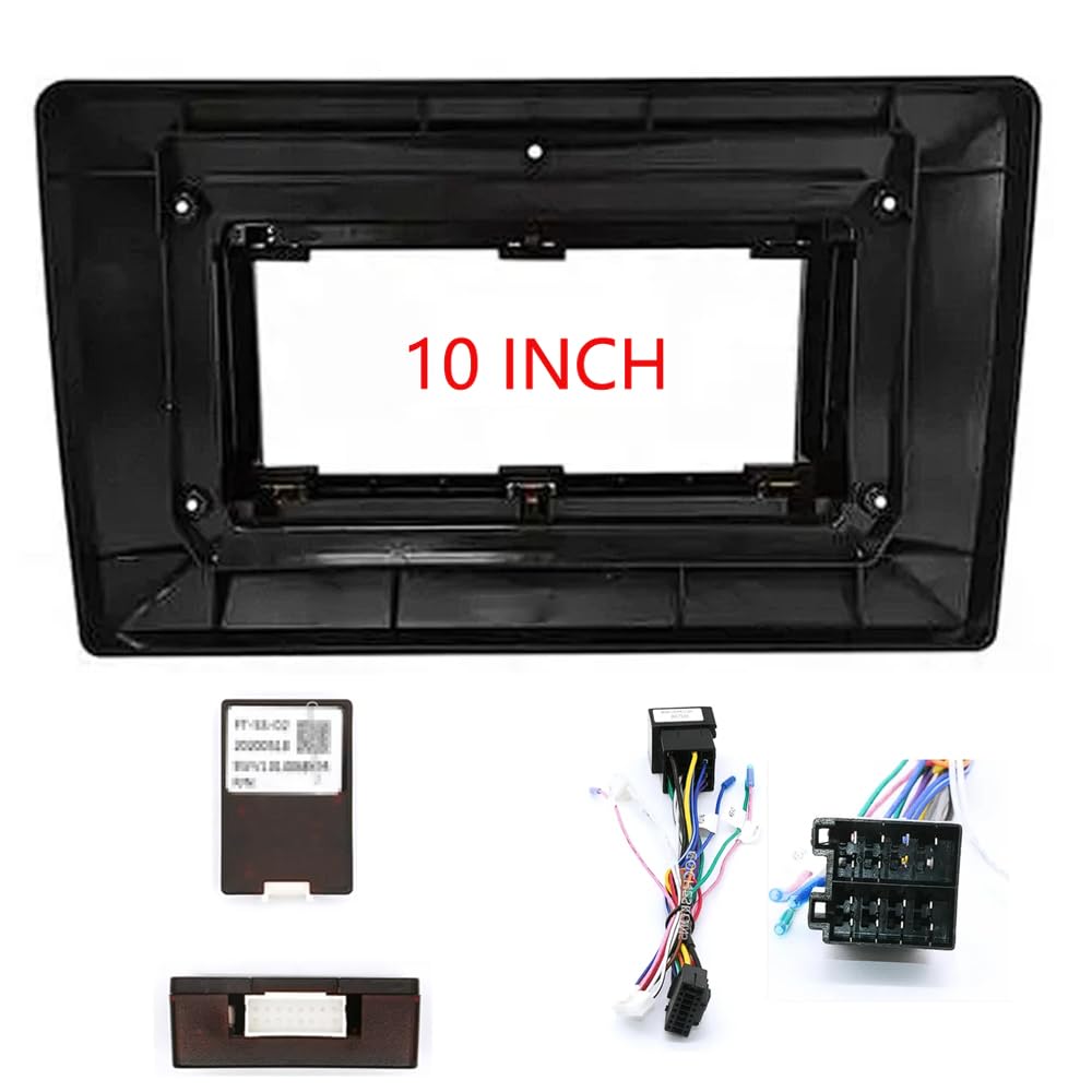 Radio Stereo Panel 9" Radioblende/Passend for Fiat 500L 2011-2017 Rahmen Videopanel-Player Audiorahmen Armaturenbretthalterung Zubehör Kabelbaum(Frame Cable Set) von QDEIDEDT