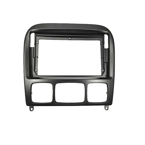 Radio Stereo Panel 9 Zoll/Passend for Mercedes-Benz W220 Panelrahmen, Auto-DVD-Rahmen, Audio-Armaturenbrett, Radio-Player, Haupteinheit, Großbild-Stereo, 2Din, Verkleidungssatz(Black) von QDEIDEDT