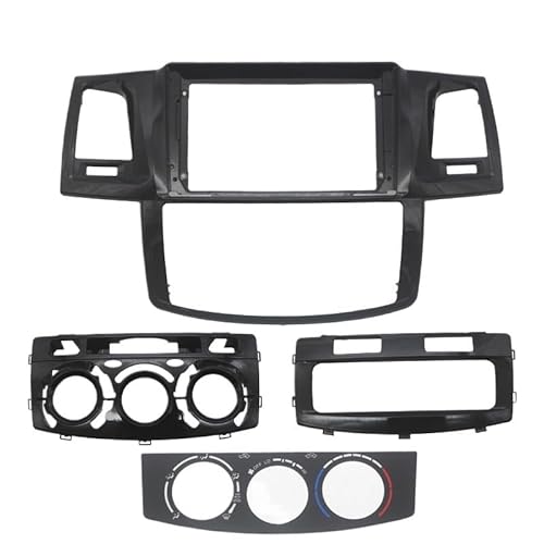 Radio Stereo Panel 9-Zoll-Android-Autoradio-Rahmen-Kit/Passend for TOYOTA Fortuner Hilux SW4 2005-2015 Auto-Stereo-Mittelkonsolenhalter Blendenverkleidung(For 2008-2015,Fascia and cable) von QDEIDEDT