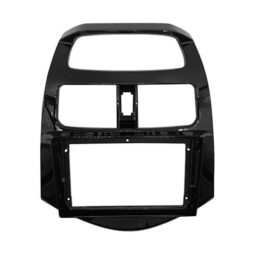 Radio Stereo Panel 9-Zoll-Auto-DVD-Rahmen, Audio-Armaturenbrett-Verkleidung, Radio, großer Bildschirm, MP5-Multimediaplayer, passend for Chevrolet Spark 2010–2013, Stereo(Frame black UV) von QDEIDEDT