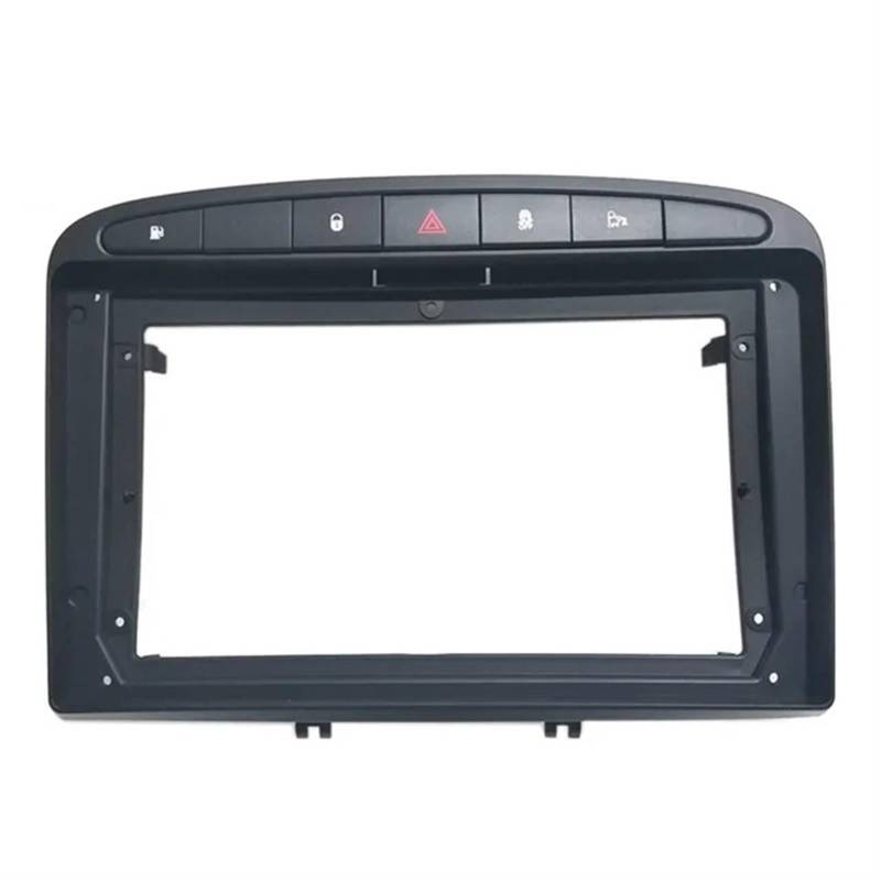 Radio Stereo Panel 9 Zoll Autoradio-Blende, Audio-Player, Stereo-Rahmen, Armaturenbrett, DVD-Verkleidungssatz/passend for Peugeot 308 408 2007–2013(Black,With canbus) von QDEIDEDT