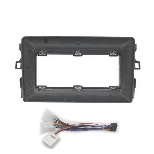 Radio Stereo Panel 9-Zoll-Autoradio-Blende/Passend for Toyota Auris 2006-2012 Video-Panel-Player Audio Dash 2-Din-Rahmen Armaturenbrett-Montagesatz(Fascia and cable) von QDEIDEDT